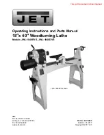 Предварительный просмотр 1 страницы Jet 719600 Operating Instructions And Parts Manual