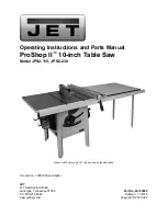 Preview for 1 page of Jet 725000 Operating Instructions Manual