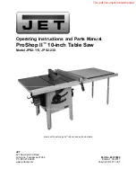 Jet 725000K Operating Instructions And Parts Manual preview