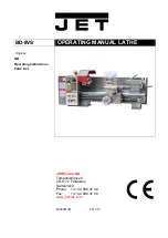 Jet BD-8VS Operating Manual preview