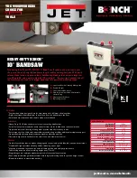 Preview for 1 page of Jet Bench JWBS-100S Brochure & Specs