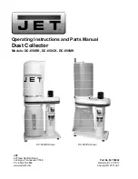 Jet DC-650BK Operating Instructions And Parts Manual preview