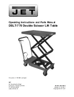 Preview for 1 page of Jet DSLT-770 Operating Instructions And Parts Manual