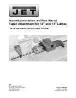 Jet E-1340VS Assembly Instructions And Parts Manual предпросмотр