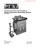 Jet EMN-9 Operating Instructions And Parts Manual preview