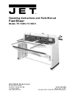 Jet FS-1636H Operating Instructions And Parts Manual preview