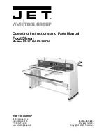 Preview for 1 page of Jet FS-1636N Operating Instructions And Parts Manual