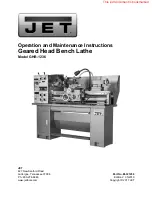 Предварительный просмотр 1 страницы Jet GHB-1236 Operation And Maintenance Instructions