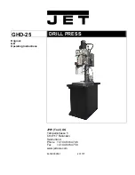 Jet GHD-25 Operating Instructions Manual предпросмотр