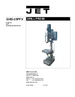 Jet GHD-35PFV Operating Instructions Manual preview