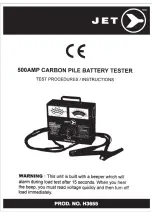 Jet H3655 Test Procedures/Instructions предпросмотр