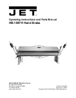 Предварительный просмотр 1 страницы Jet HB-1697H Operating Instructions And Parts Manual