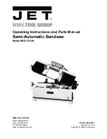 Предварительный просмотр 1 страницы Jet HSB-1321W Operating And Parts Manual