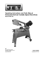 Jet HVBS-56V Operating Instructions Manual preview