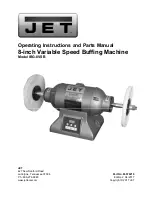 Jet IBG-8VSB Operating Instructions Manual предпросмотр