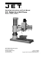 Jet J-1600R Operating Instructions And Parts Manual preview