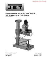 Preview for 1 page of Jet J-720R Operating Instructions And Parts Manual