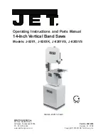 Jet J-8203K Operating Instructions And Parts Manual preview