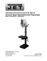 Preview for 1 page of Jet J-A3008M-PF2 Operating Instructions And Parts Manual