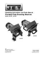 Jet JB-10P Operating Instructions And Parts Manual preview