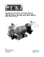 Jet JBG-6W Operating Instructions And Parts Manual preview