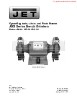 Jet JBG-8A Operating Instructions And Parts Manual preview