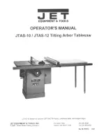 Jet JBTS-10BT-3 Operator'S Manual preview