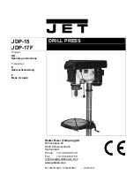 Preview for 1 page of Jet JDP-15-T Operating Instructions Manual