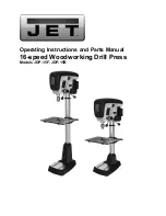 Preview for 1 page of Jet JDP-15F Operating Instructions And Parts Manual