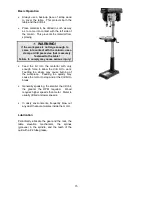 Preview for 15 page of Jet JDP-17FSE Owner'S Manual