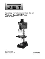 Jet JDP-20EVS Operating Instructions And Parts Manual preview