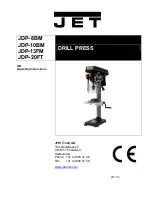 Jet JDP- 20FT Operating Instructions Manual предпросмотр