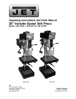 Jet JDP-20VS-1 Operating Instructions And Parts Manual preview