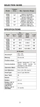 Предварительный просмотр 3 страницы Jet JDTW Series Owner'S Manual