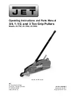 Jet JG-75A Operating Instructions Manual preview