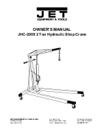 Jet JHC-200X Owner'S Manual предпросмотр