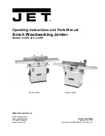 Jet JJ-8CS Operating Instructions And Parts Manual предпросмотр