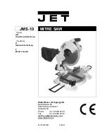 Предварительный просмотр 1 страницы Jet JMS-10 Operating Instructions Manual