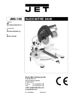 Jet JMS-10S Operating Instructions Manual preview