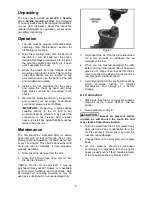 Preview for 5 page of Jet JNS-4041KL Operating And Maintenance Instructions Manual