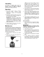 Preview for 5 page of Jet JNS-5052 Operating And Maintenance Instructions Manual