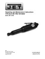 Jet JNS-7033E Operating And Maintenance Instructions Manual preview
