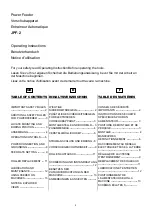 Preview for 2 page of Jet JPF-2 Operating Instructions Manual