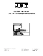 Jet JRF-14R Owner'S Manual preview
