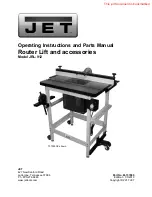 Jet JRL-912 Operating Instructions And Parts Manual preview