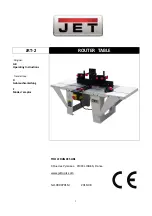 Jet JRT-2 Operating Instructions Manual предпросмотр