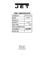 Предварительный просмотр 14 страницы Jet JSJ-10T Operating Instructions And Parts Manual