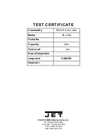 Preview for 12 page of Jet JSJ-3XA Operating Instructions And Parts Manual