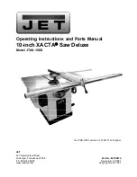 Preview for 1 page of Jet JTAS-10DX Operating Instructions And Parts Manual