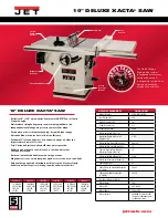 Preview for 2 page of Jet JTAS-10XL30-1DX Specifications